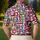 International Flag Mosaic For World Travel Adventures, Cultural Study, And History Lovers Men's Polo Shirt - 5