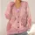 Blush Pink Hexagonal Geometric Layers for Everyday Office Style and Weekend Wear for Women All-over Print Knitted Cardigan - 4