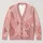 Blush Pink Hexagonal Geometric Layers for Everyday Office Style and Weekend Wear for Women All-over Print Knitted Cardigan - 1