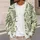 Green Fern Leaves for Nature Walks and Spring Layering, Women's Botanical Style Outfits All-over Print Knitted Cardigan - 5