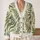 Green Fern Leaves for Nature Walks and Spring Layering, Women's Botanical Style Outfits All-over Print Knitted Cardigan - 2