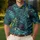 Black Cat Tropical Foliage for Golf Days and Summer Leisure, Cat Lover Women Outdoor Style Men's Polo Shirt - 4