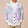 Pastel Tie Dye Stars and Whimsical Animal Motifs for Cozy Loungewear Evenings at Home All-over Print Knitted Cardigan - 6