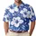 Blue Hawaiian Hibiscus Florals for Summer Golf and Tennis, Women's Tropical Style Men's Polo Shirt - 1