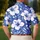 Blue Hawaiian Hibiscus Florals for Summer Golf and Tennis, Women's Tropical Style Men's Polo Shirt - 5