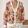 Watercolor Tulip Garden With Rich Jewel Blooms For Autumn Layering And Everyday Style All-over Print Knitted Cardigan - 2