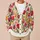Watercolor Tulip Garden With Rich Jewel Blooms For Autumn Layering And Everyday Style All-over Print Knitted Cardigan - 6