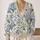 Blue Hydrangea And Sage Botanical Motifs For Relaxed Everyday Layering And Cottage Style All-over Print Knitted Cardigan - 2