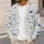 Indigo Fish Motif for Coastal Everyday Layering and Relaxed Women’s Weekend Style Outfits All-over Print Knitted Cardigan - 5