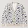 Indigo Fish Motif for Coastal Everyday Layering and Relaxed Women’s Weekend Style Outfits All-over Print Knitted Cardigan - 1