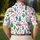 Pink Flamingos, Cacti and Golf Carts for Tropical Summer Golf and Resort Escapes Men's Polo Shirt - 5