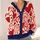 Red and Pink Hearts for Romantic Valentine Outfits and Casual Everyday Layering Looks All-over Print Knitted Cardigan - 4