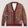 Burgundy Bohemian Patchwork Motifs for Relaxed Everyday Layering and Weekend Style for Women All-over Print Knitted Cardigan - 1