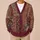 Burgundy Bohemian Patchwork Motifs for Relaxed Everyday Layering and Weekend Style for Women All-over Print Knitted Cardigan - 6