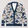 Navy Fish Motif With Coastal Charm for Relaxed Weekend Layering and Everyday Wear All-over Print Knitted Cardigan - 1