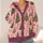 Pink Christmas Tree Holiday Botanical Winter Motifs For Festive Everyday Layering Women All-over Print Knitted Cardigan - 4