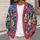 Colorful Floral Garden Blooms for Everyday Layering, Weekend Style, and Casual Womenswear All-over Print Knitted Cardigan - 5