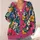Colorful Floral Garden Blooms for Everyday Layering, Weekend Style, and Casual Womenswear All-over Print Knitted Cardigan - 4