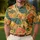 Retro 1970s Botanical Motifs for Sunny Golf Days, Resort Weekends, and Vacations Men's Polo Shirt - 4