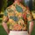 Retro 1970s Botanical Motifs for Sunny Golf Days, Resort Weekends, and Vacations Men's Polo Shirt - 5