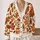 Rustic Autumn Maple Leaves for Cozy Fall Layering and Everyday Women's Wardrobe Style All-over Print Knitted Cardigan - 2