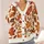 Rustic Autumn Maple Leaves for Cozy Fall Layering and Everyday Women's Wardrobe Style All-over Print Knitted Cardigan - 4