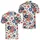 Red White And Blue Vintage Floral Blooms For Golf Days And Coastal Summer Outings Men's Polo Shirt - 2