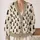 Black Cat Silhouettes in Warm Ivory for Cozy Everyday Layering and Casual Outings All-over Print Knitted Cardigan - 2