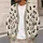 Black Cat Silhouettes in Warm Ivory for Cozy Everyday Layering and Casual Outings All-over Print Knitted Cardigan - 5