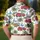 Tropical Fire Truck Golf Scene For Beach Days And Fairway Fun For Women Travelers Men's Polo Shirt - 5