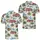 Tropical Fire Truck Golf Scene For Beach Days And Fairway Fun For Women Travelers Men's Polo Shirt - 2
