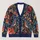 Navy Floral Birds Botanical Elegance for Everyday Outings and Casual Layering Women All-over Print Knitted Cardigan - 1