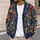 Navy Floral Birds Botanical Elegance for Everyday Outings and Casual Layering Women All-over Print Knitted Cardigan - 5