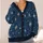 Blue Silver Starry Night Celestial Stars For Everyday Layering Casual Women And Teens All-over Print Knitted Cardigan - 4