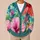 Oversized Tropical Hibiscus Blooms for Bright Everyday Layering and Relaxed Resort Style All-over Print Knitted Cardigan - 6