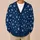 Navy Snowflake Motifs for Cozy Holiday Layering and Everyday Winter Style for All Women All-over Print Knitted Cardigan - 6