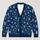 Navy Snowflake Motifs for Cozy Holiday Layering and Everyday Winter Style for All Women All-over Print Knitted Cardigan - 1