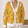 Charming Cat Garden Scene for Relaxed Weekend Layering and Everyday Casual Style All-over Print Knitted Cardigan - 2