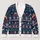 Nordic Christmas Cars, Reindeer And Snowflakes For Festive Holiday Layering For Men All-over Print Knitted Cardigan - 1