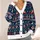 Nordic Christmas Cars, Reindeer And Snowflakes For Festive Holiday Layering For Men All-over Print Knitted Cardigan - 4