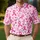 Pink Ribbon Hearts for Breast Cancer Awareness and Survivor Support Gifts Men's Polo Shirt - 4