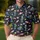 Green Aliens, UFOs and American Flags for Fourth of July Space-Themed Golf Outings Men's Polo Shirt - 4