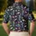 Green Aliens, UFOs and American Flags for Fourth of July Space-Themed Golf Outings Men's Polo Shirt - 5