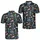 Green Aliens, UFOs and American Flags for Fourth of July Space-Themed Golf Outings Men's Polo Shirt - 2