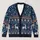 Nordic Reindeer Fair Isle Holiday Motif for Cozy Winter Layering, Men's Style All-over Print Knitted Cardigan - 1