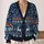 Nordic Reindeer Fair Isle Holiday Motif for Cozy Winter Layering, Men's Style All-over Print Knitted Cardigan - 2
