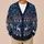 Nordic Reindeer Fair Isle Holiday Motif for Cozy Winter Layering, Men's Style All-over Print Knitted Cardigan - 6
