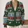 Nordic Elk Snowflake Fair Isle Motifs for Cozy Holiday Layering and Winter Style All-over Print Knitted Cardigan - 2