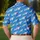 Ocean Blue Shark Motifs for Coastal Golf Days and Relaxed Summer Weekend Outings Men's Polo Shirt - 5