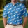 Ocean Blue Shark Motifs for Coastal Golf Days and Relaxed Summer Weekend Outings Men's Polo Shirt - 4